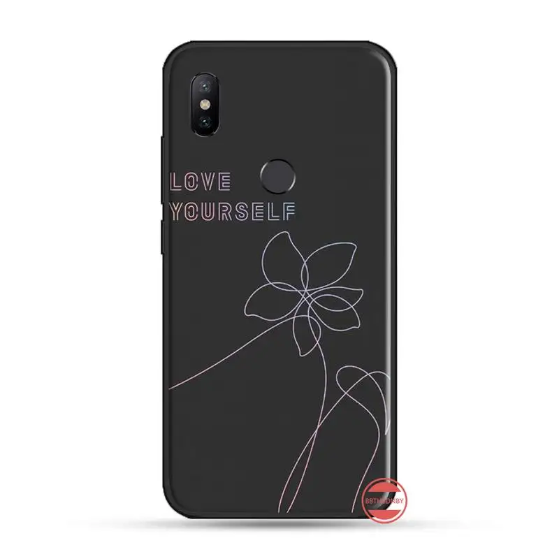Чехол для телефона love yourself Flower line DIY с рисунком Xiaomi Redmi 4x5 plus 6A 7 7A 8 mi8 8lite 9 note 4 5 pro |