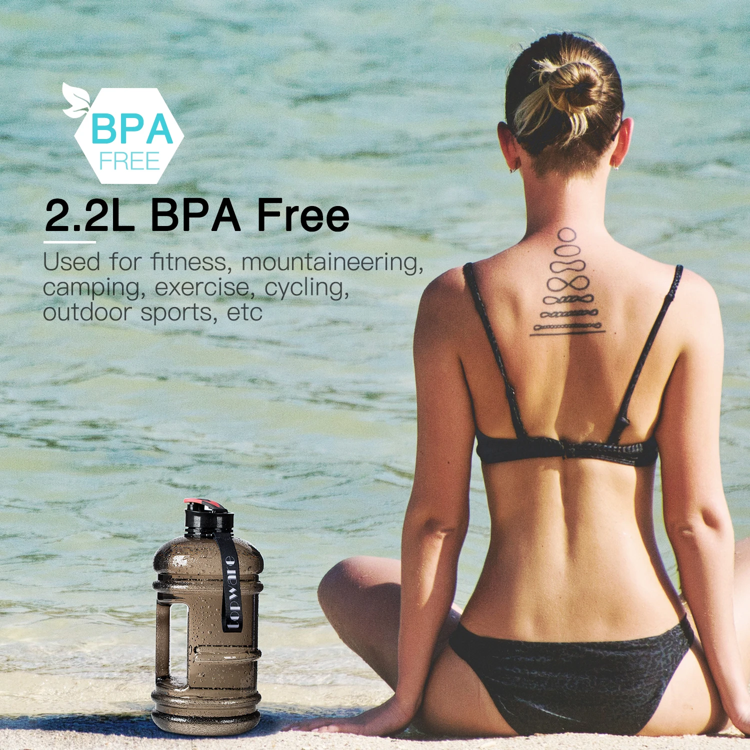 Бутылки для воды оптом с петлей переноски большой рот отлично подходит пеших