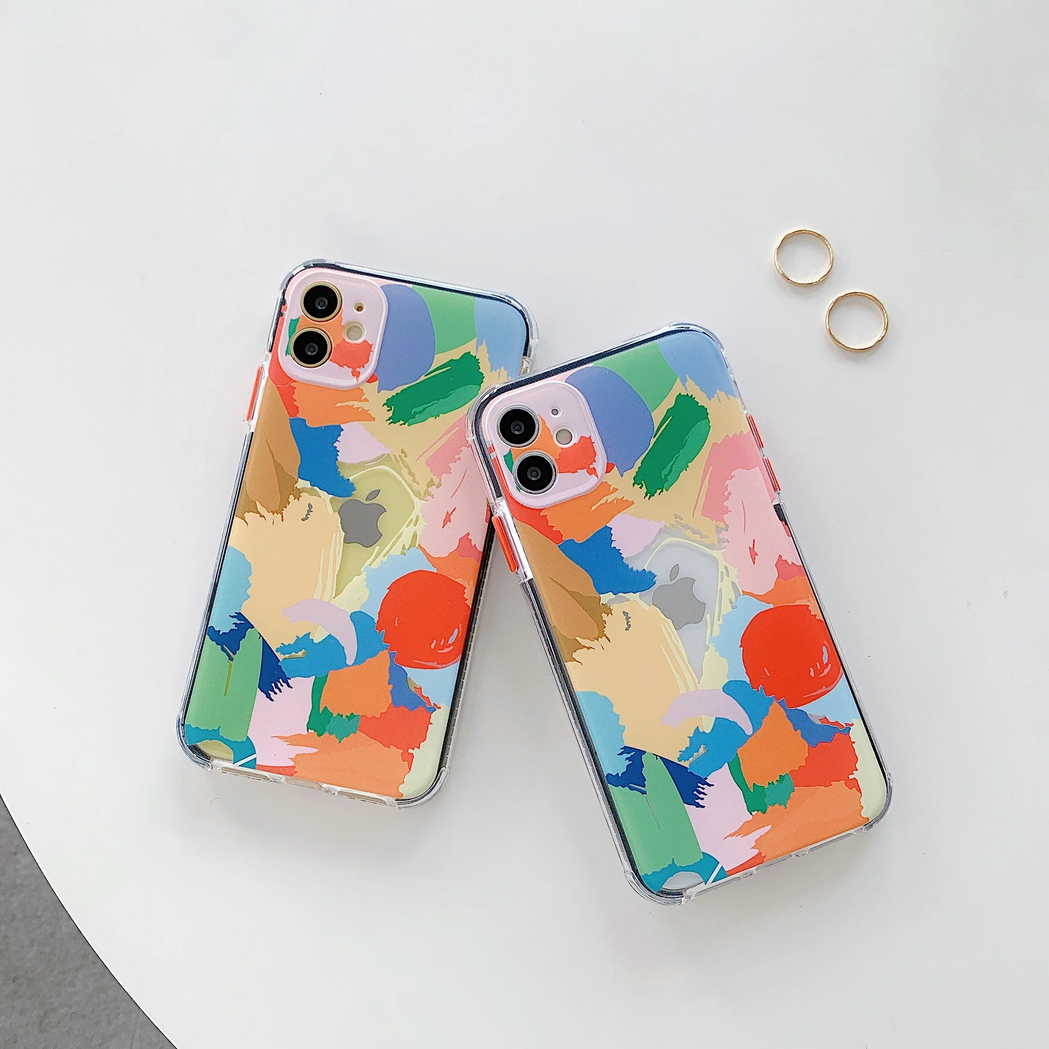 Яркий мягкий противоударный чехол из ТПУ с граффити для iPhone 7 8 Plus X Xs XR 11 12 13 Pro Max