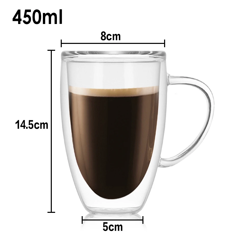 glass cup CB277-B Стаканы с двойным дном Термостойкие двойными стенками Стекло Кофе Чай чашки и кружки Qith двойное дно пивные кружки вина Стекло чашки 80/180/240/250/350/450 мл кружка с двойным дном стакан чашка бокалы чашка с двойным - Цвет: glass cup CB277-B