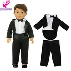 Одежда для кукол 18-дюймовый американский мальчик, черный костюм, свадебное платье для 18-дюймовой куклы