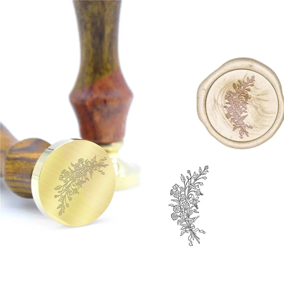 Травы и с цветочным узором набор восковых печатей B84 специальная печать воск