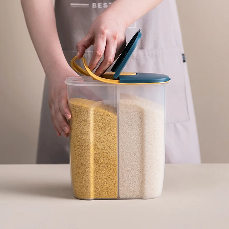 Бытовой пластиковый контейнер для хранения продуктов органайзер специй банки