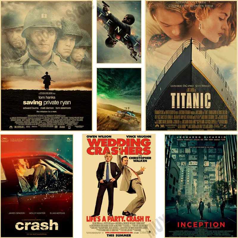 

Classic Movie Kraft Paper Poster Titnic/Troja Vintage Movie Posters Wall Sticker Home Decor Living Room Bar Cafe Art Painting