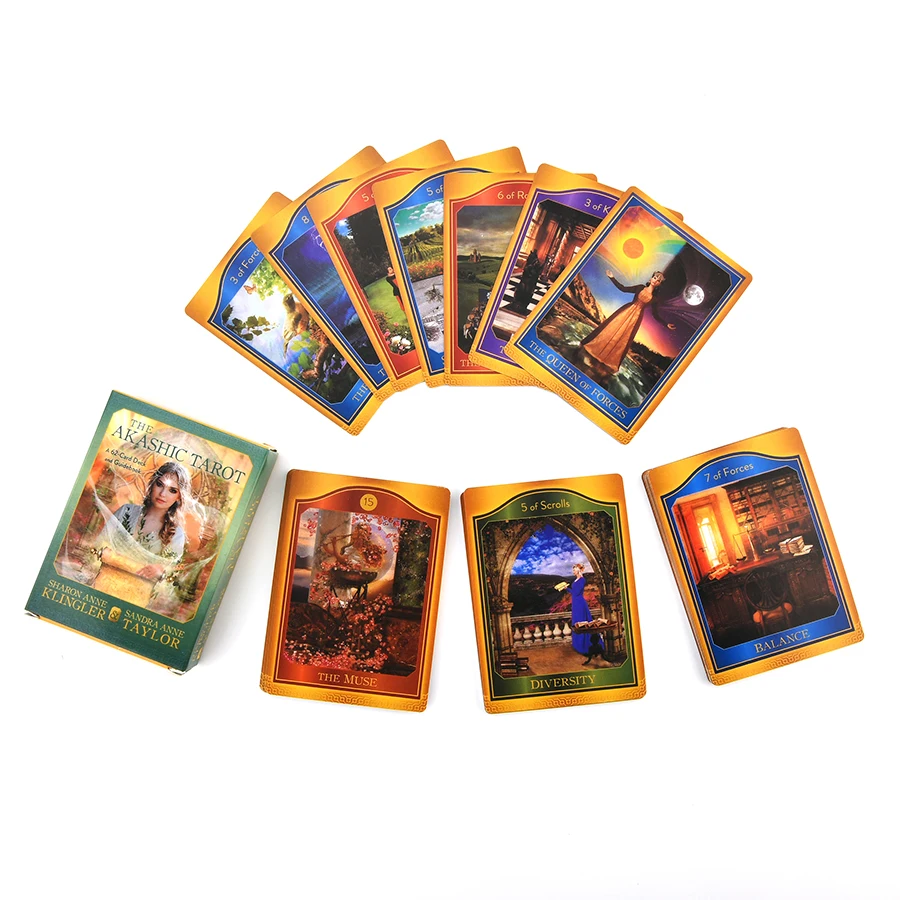The Akashic Tarot A 62 карты колода и руководства Шэрон Анна клинлер Кристалл Духи оракул
