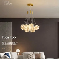 romantic gypsophila ceiling hanging pendant light 35915 bubble led pendant lamp for dining room living room decor 220v