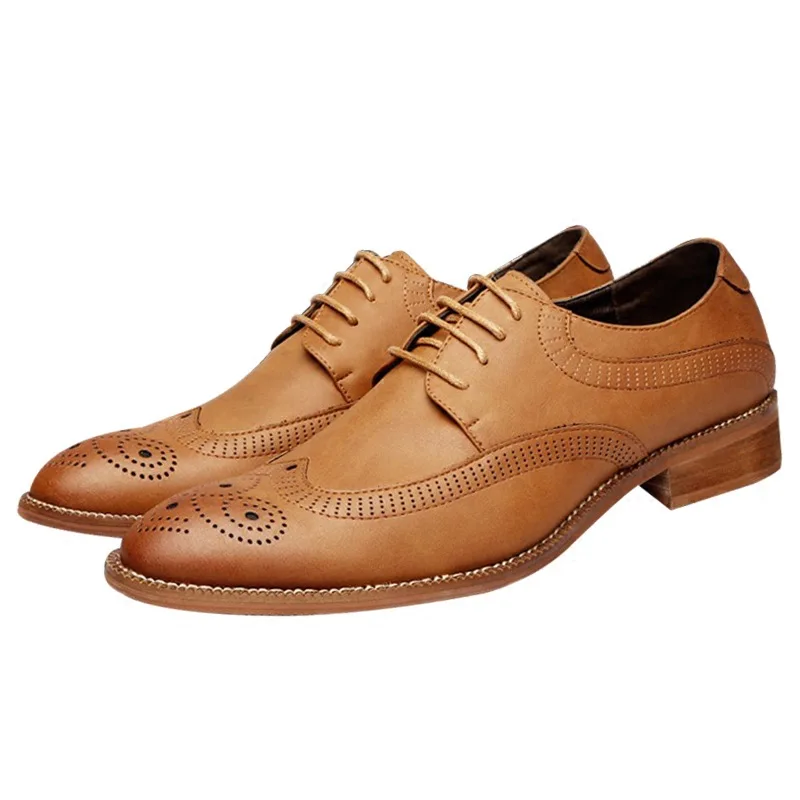 

Men's dress shoes chaussure homme2019 new Brock carved England wind business casual shoes men's shoes Zapatos de hombre157