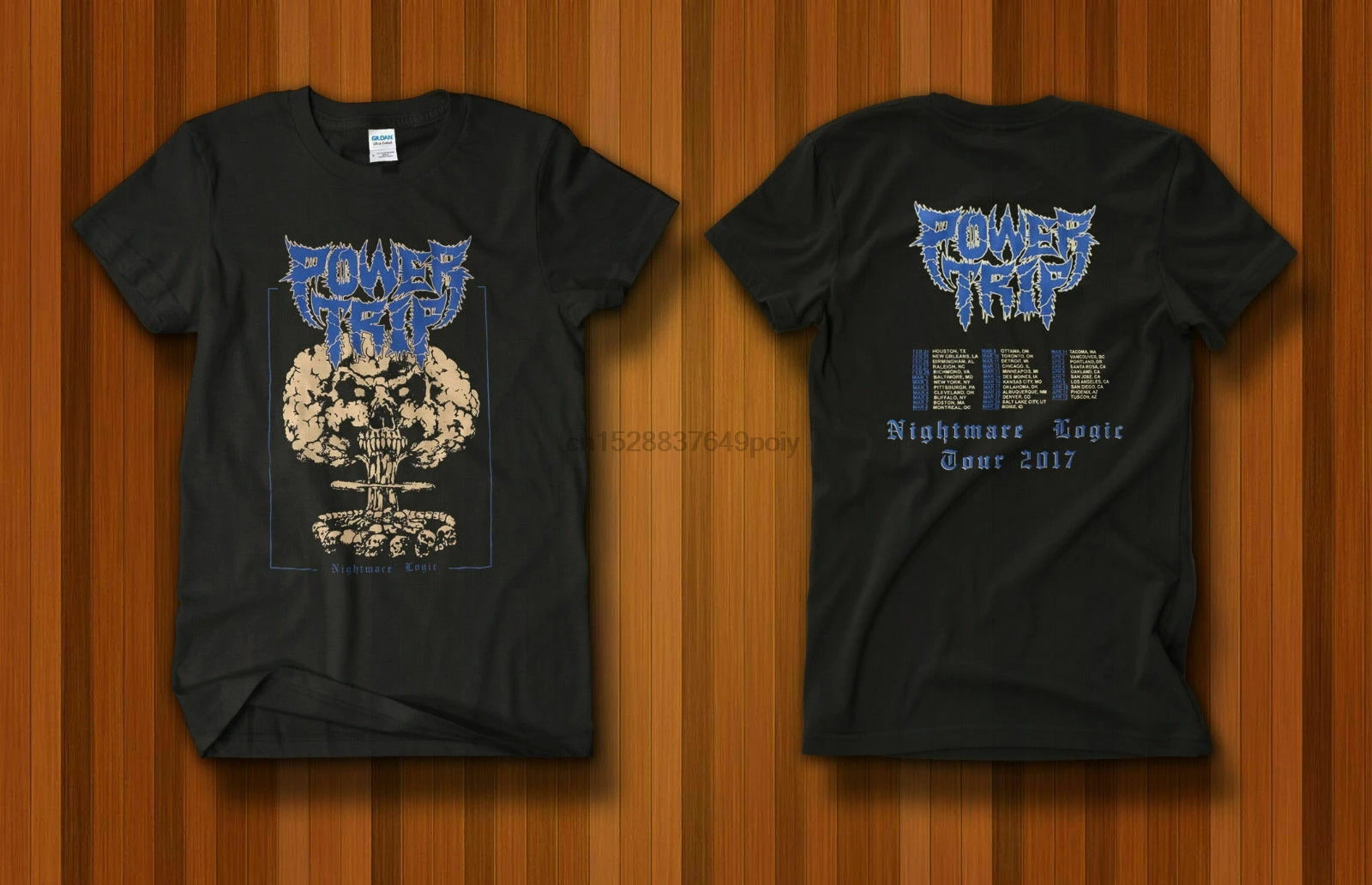 Лучшая Винтажная футболка с изображением кошмара логики из коллекции Power Trip 2017 |