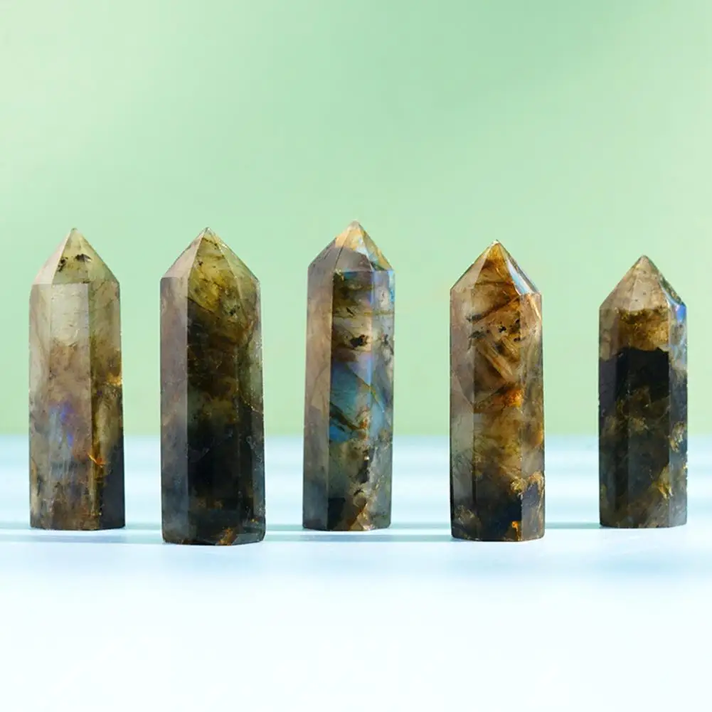 

1pc Natural Moonstone Crystal Column Stones Wand Healing Energy Reiki Home Decoration Quartz Stone Chakra Stone Tower Polis E7c4