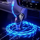 Магнитный зарядный мобильный телефон кабель USB Type C USBC поток светящийся провод для передачи данных для Samsung Huawei xiaomi LED Micro Kables