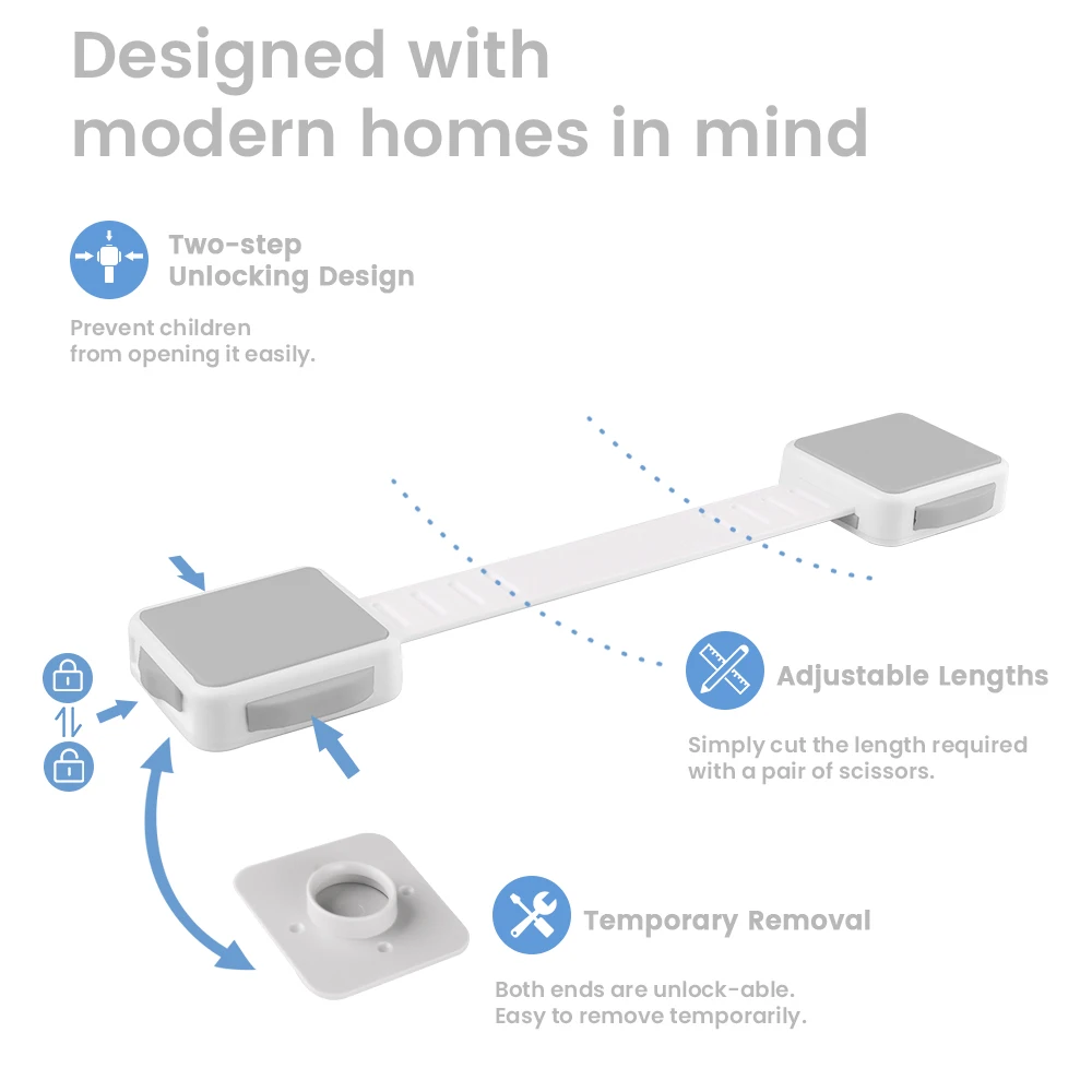 Защитный замок для детей регулируемый дверей шкафа Многофункциональный защиты