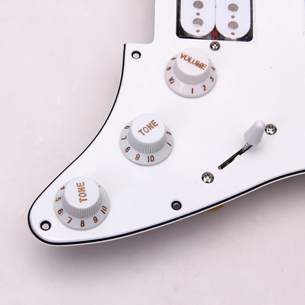 Загруженный Prewired электрогитара Pickguard звукосниматели 11 Hole HSH белый | Спорт и