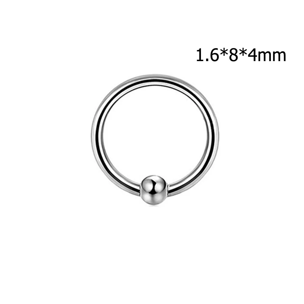 Style 7 3 шт./лот, стальные сегментные кольца для носа, Ушная перегородка, пирсинг, пирсинг - Окраска металла: Style 7