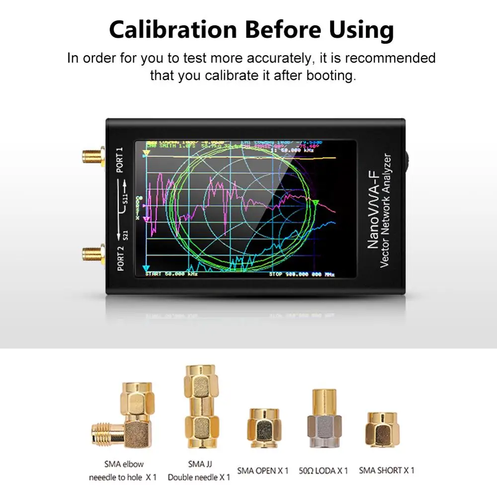 Портативный Векторный анализатор сети NanoVNA -F 3 5-дюймовый измеритель нано-SWR 50 кГц-4