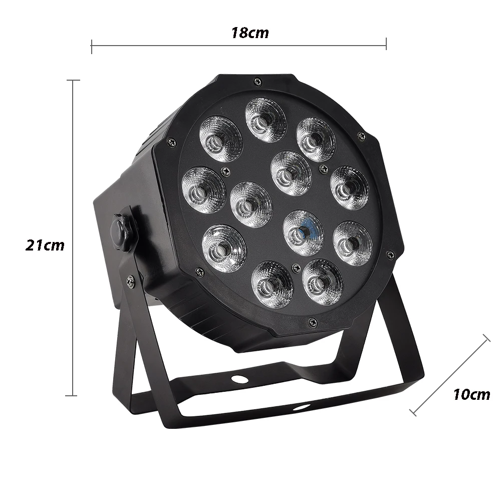 6 в 1 светодиодные лампы RGBWA + UV 12x18 Вт плоские dmx512 освещение для дискотеки