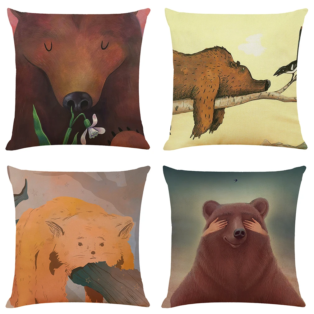 

Декоративный чехол для подушки в виде диких животных, 45 х45 см