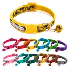 1 шт., регулируемый нейлоновый ошейник с принтом в виде колокольчиков