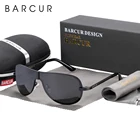 Мужские солнцезащитные очки BARCUR, черные поляризационные спортивные солнцезащитные очки, UV400, очки ночного видения