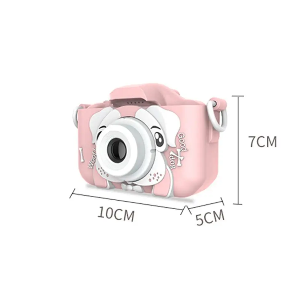 

Kids Digital Camera HD 2000W Pixels Dual-lens Children's Day Cartoon Video Camera For Boys Girls Birthday Xmas Gift Pink Blue