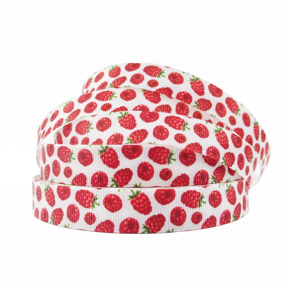 Дэвид Энджи 5/8 &quot(16 мм) фрукты Еда клубника Bee печатная корсажная лента 5Y сделай