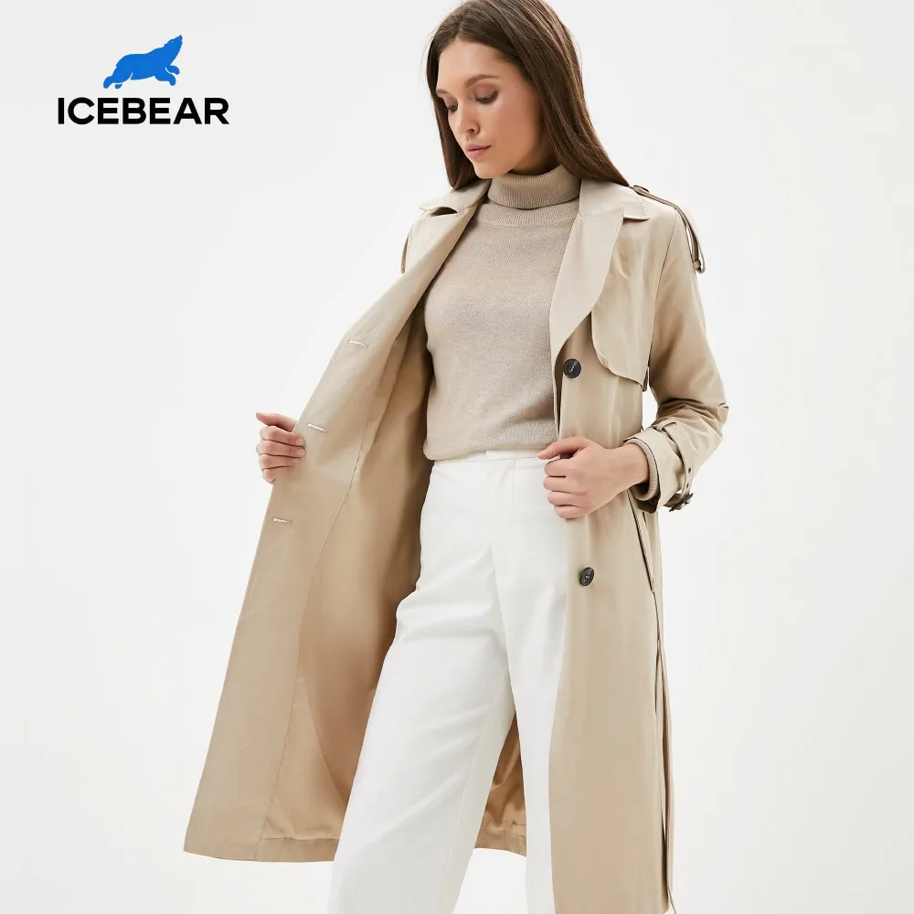 ICEbear 2020 Женская Весенняя ветровка высокого качества с капюшоном модная женская