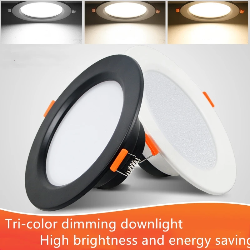 Светодиодный светильник белый черный встраиваемый потолочный 5 Вт/9 Вт/12 Вт/18 Вт