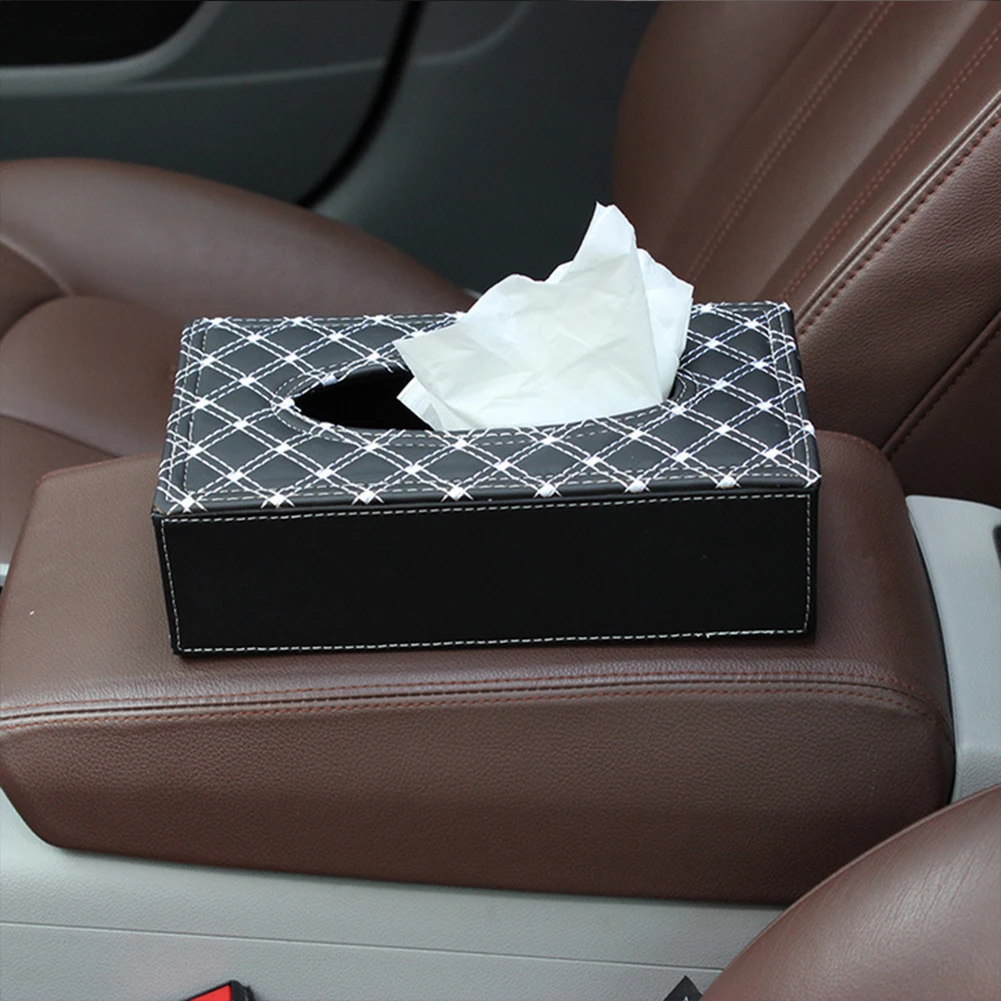 YOLU Car Block Type Leather Tissue Boxes for Audi Ford BMW Benz Cadillac Land Rover Auto Interior Decoration Accessorie | Автомобили и