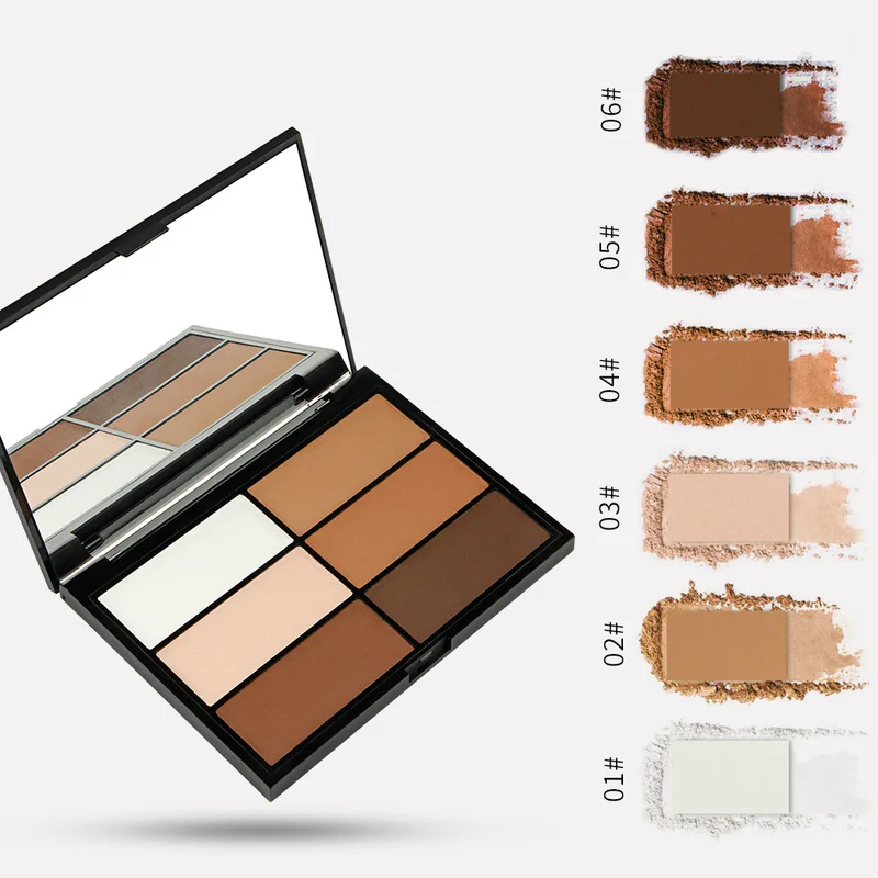 6-color консилер ремонт темных кругов акне палитра корректор для лица