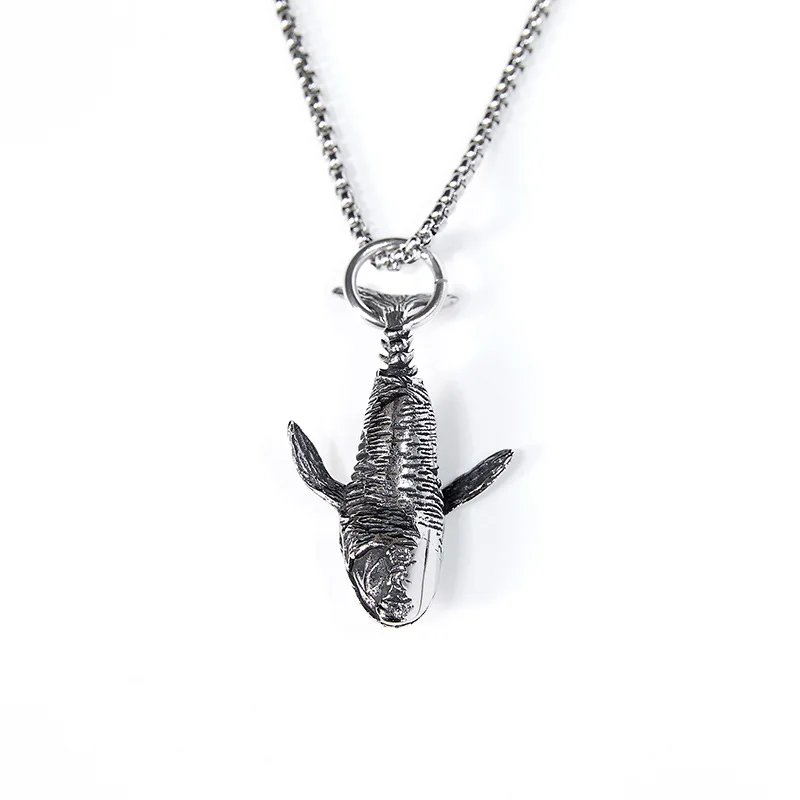 

2021 New Men's Necklace Whale Blue Whale Pendant Jewelry Female Retro Necklace Jewelry Animal Jewelry