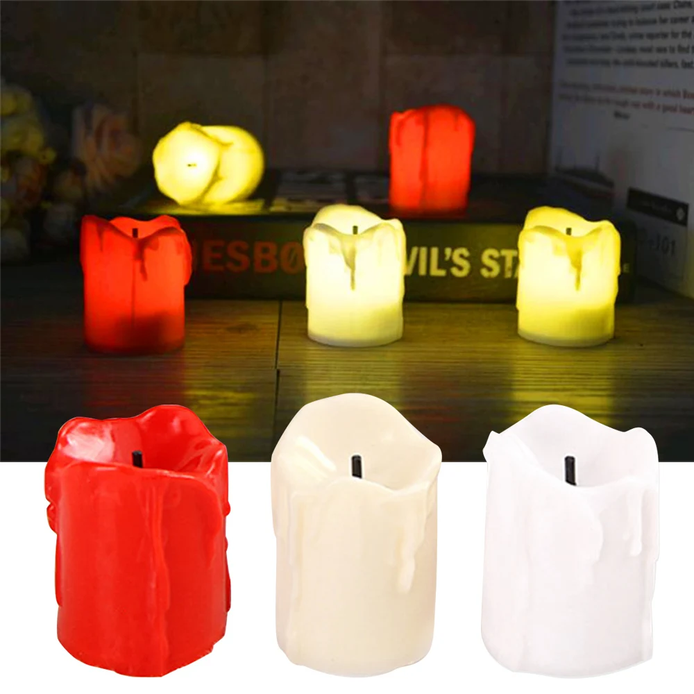

1/12pcs Flameless LED Candle Light Bright Bulb Battery Operated Tea Light with Realistic Flames Fake Candle Christmas