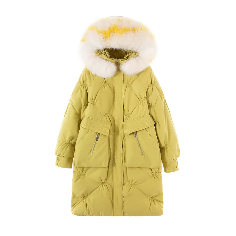 Парка женская зимняя х-длинная с лисьим мехом VF9103 | Женская одежда