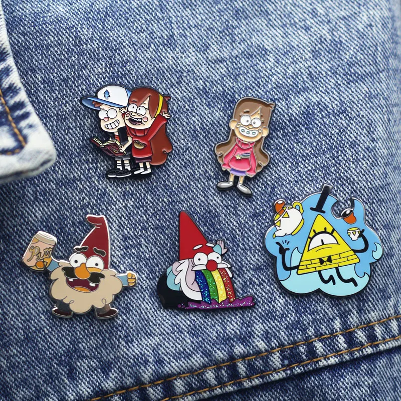 

Creativity The Rainbow Enamel Pins Interesting Cartoon Metal Brooch Fashion Anime Badges Collecting Children Boutique Gift