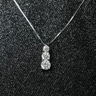 Женское ожерелье из серебра 925 пробы с муассанитом, 3 цвета