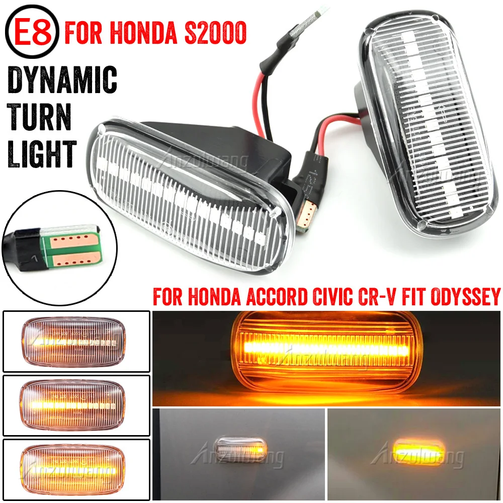 

2PCS Led Side Marker Turn Signal Light lamp For Honda CRV Accord Civic Jazz Fit Stream Integra DC5 City Odyssey Acura RSX NSX