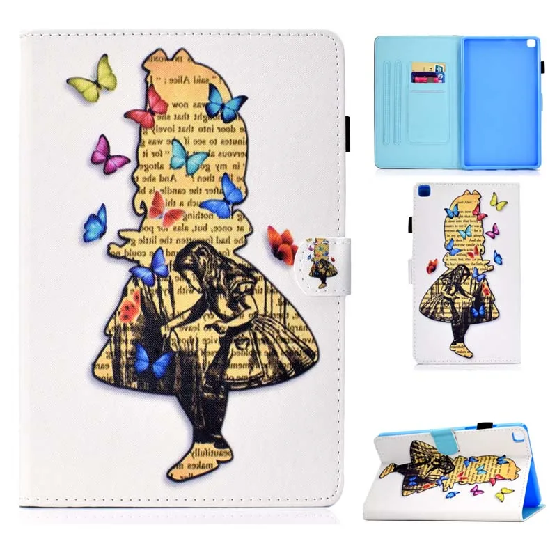 Case Кожаный захлопывающийся Чехол-книжка с подставкой для чехол Funda Обложка, чехол для Samsung Galaxy Tab A 8,0 SM-T290 SM-T295 SM-T297 T290 T295 планшет Coque - Цвет: Case