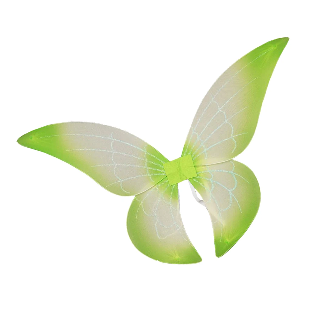 Зеленые крылья феи девушки ангела костюмы на Хэллоуин Детская ролевая игра