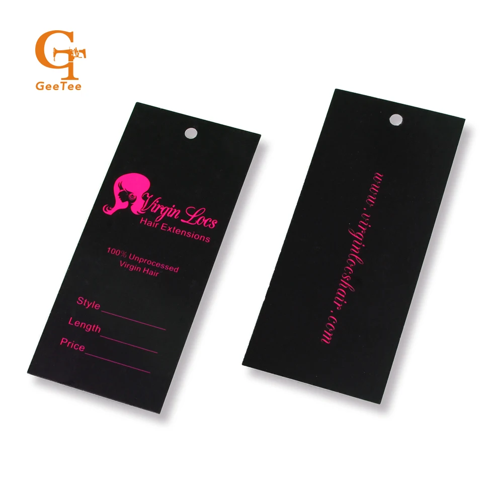 Индивидуальный Логотип роскошный волос Девы Бумага Упаковочная бирка заказ