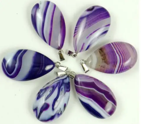 Натуральный камень синий фиолетовый розовый красный полосатый кварцевый