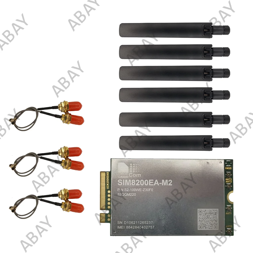 M.2 to USB Adapter With Pigtail GPS Antenna for 5G Module SIM8200EA-M2 Gosuncn GM800 CIB RM500Q-GL SIM8300G-M2 |
