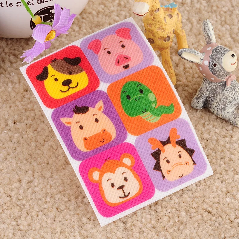 Пластыри от комаров 6/18/36 шт. уличные противомоскитные с рисунком животных