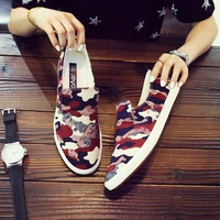 brand new mens canvas camouflage shoes spring hard wearing mixed colors loafers shoe breathable sneakers