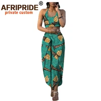 african clothes for women plus size crop top and print pants 2 piece set outfits for ladies ankara clothing sexy party a722655