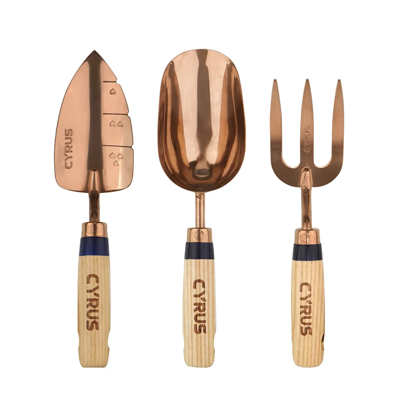 CRYUS Garden Tools Set for Gardening- 3Pcs Hand Stainless Steel Tool Included Trowel Transplanting Shovel Digging |