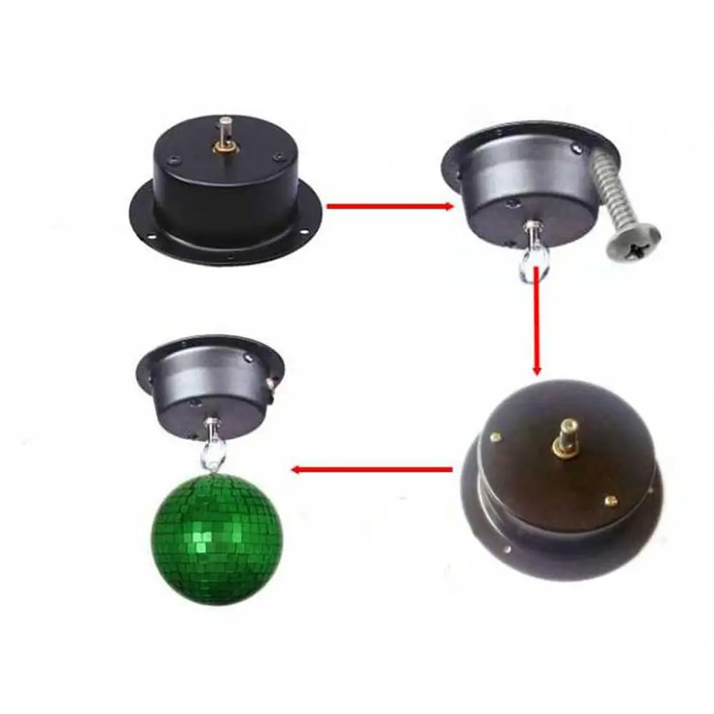Зеркальный шариковый мотор 1 5/2 5 об/мин для подвешивания зеркальный шар дискотеки