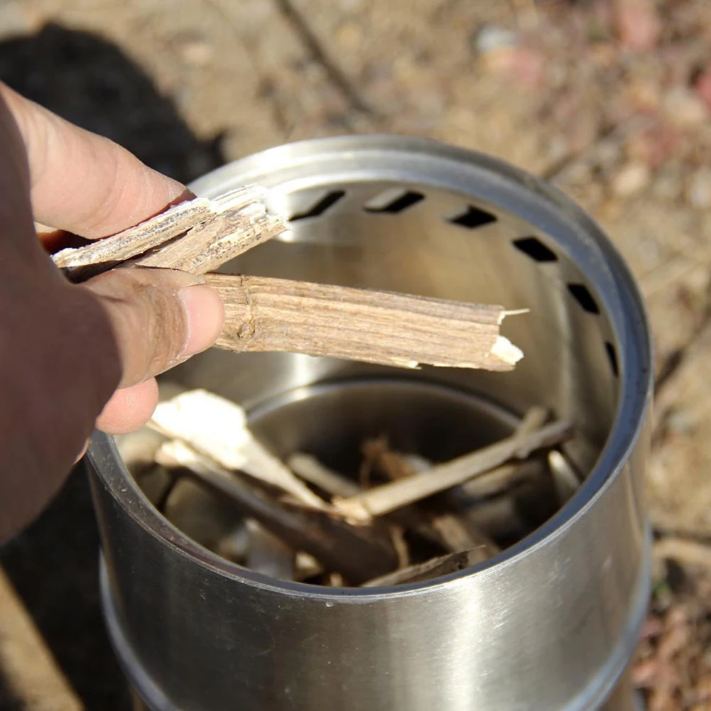 

Portable folding windproof wood stove, compact stainless steel alcohol stove, outdoor mini wood stove, picnic cooker