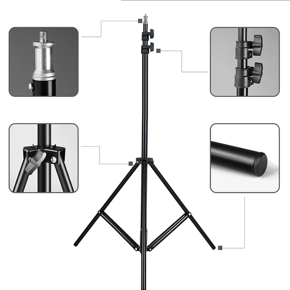 16cm/20cm LED Ring Light Lamp Photo Studio Video Beauty Makeup camera With 160cm Bracket Set For iPhone Samsung Galaxy Huawei |