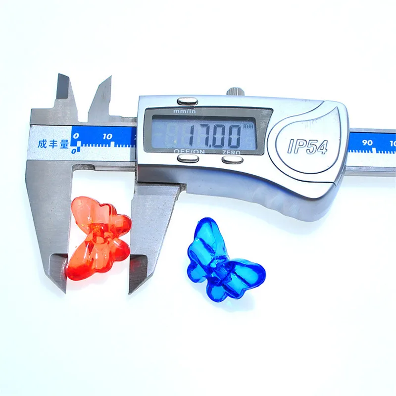 Красочные прозрачные стильные акриловые бусины-бабочки для ювелирных изделий