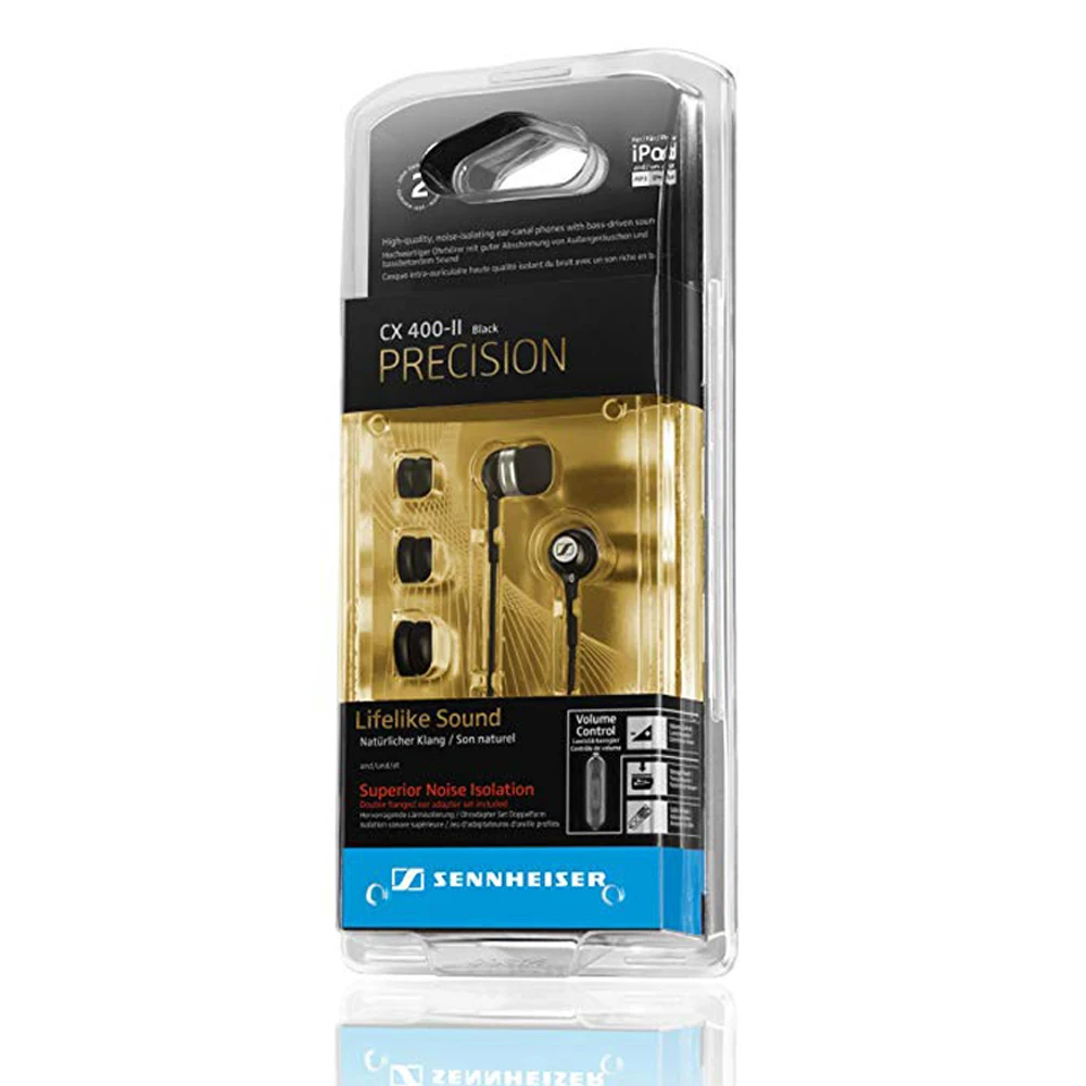 Original Sennheiser CX400II 3.5mm Wired Stereo Earphones Bass Headset Sport Precision HIFI Earbuds for iOS Android Symbian phone