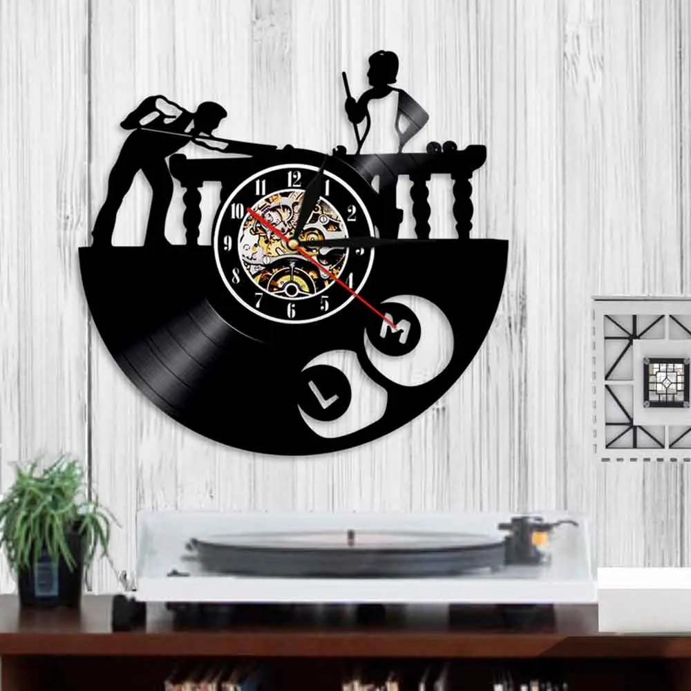 Бильярдные шары для бассейна виниловые настенные часы современный дизайн стол