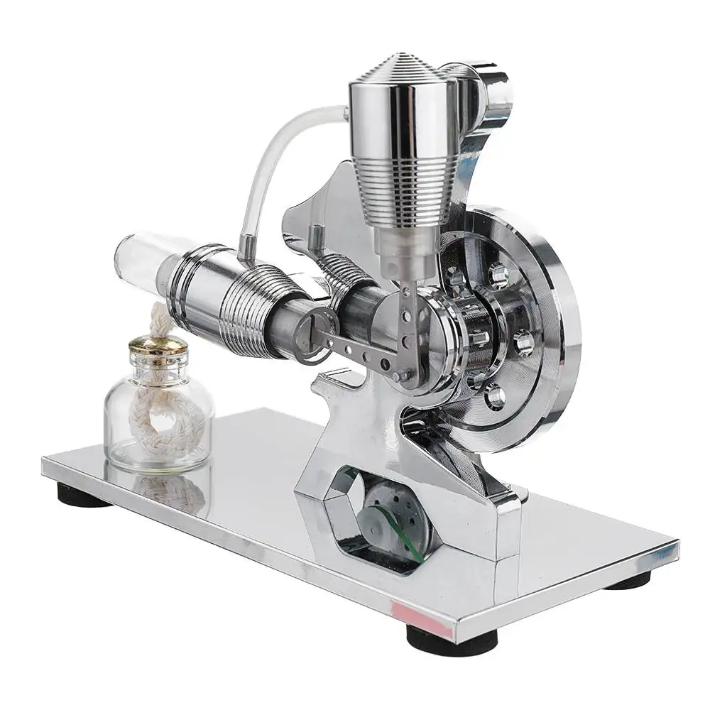 

Upgrade STEM DIY Aluminum Alloy Mini Hot Air Stirling Engine Motor Model Educational Toy Science Experiment Kit Set For Children